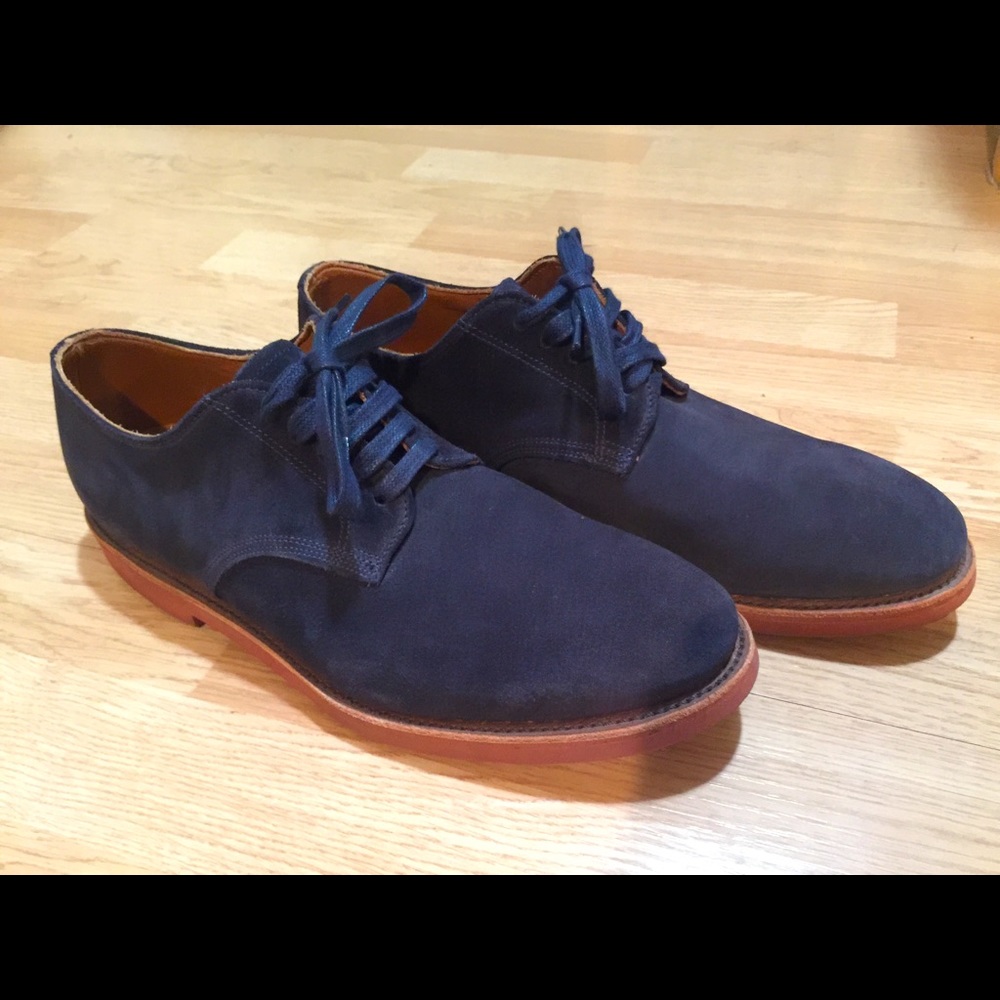 Walk Over Mens Oxford Blue Suede Shoes